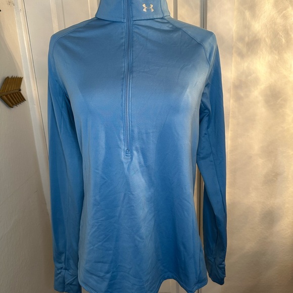 Under Armour Tops - Under Armour Women's Light Blue Quarter-Zip Sweatshirt